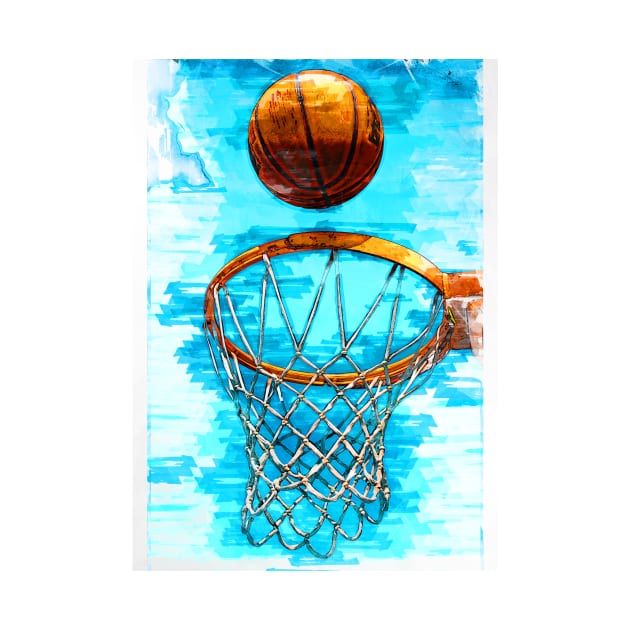 Perfect Basketball Hoop Shot Trio Two by ColortrixArt