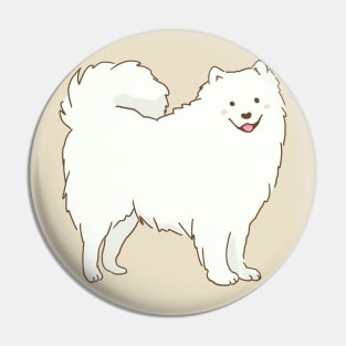 Cute samoyed dog smiling with tongue out Pin