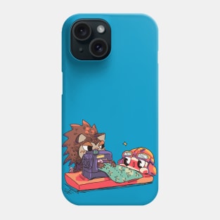 Sewing Hedgehog Sister Friend Phone Case