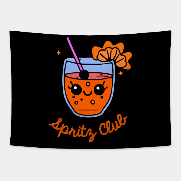 Cocktail Spritz Club Funny Bartender Retro Tapestry by BetterManufaktur