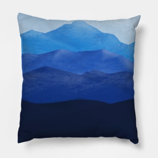 Blue Mountains | Mountain Scene | Mountain Landscapes | Alpine | Shades of Blue Pillow