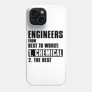 Engineers From Best To Worst 1 Chemical 2 The Rest Phone Case