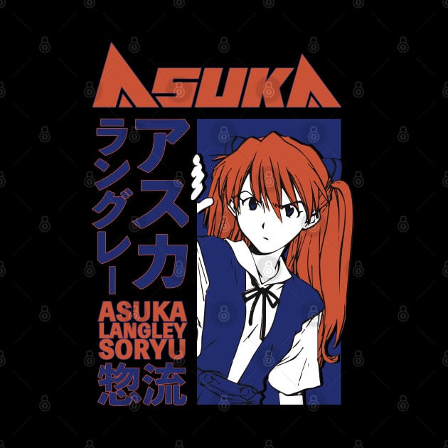 Asuka Langley Eva Japanese Aesthetics Red Blue by mareescatharsis