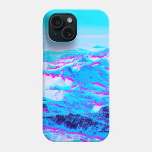 Mountain Range Glitch Art Phone Case