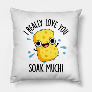 I Really Love You Soak Much Funny Sponge Pun Pillow