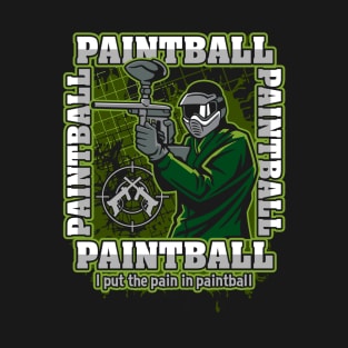 Paintball Player Green Team T-Shirt