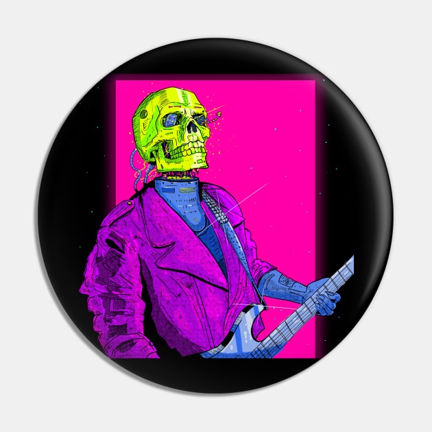 Cyberpunk Rockstar Skull Pin by TOKEBI