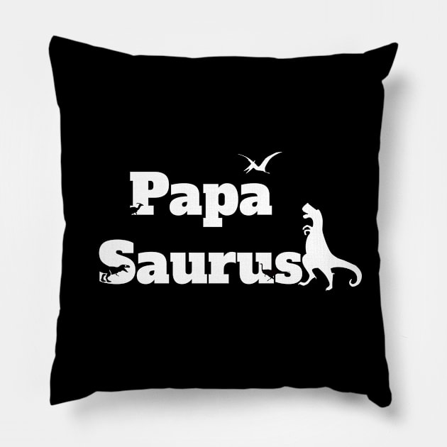 Papa saurus shirt Pillow by EndlessAP