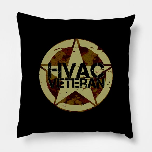 Hvacr Veteran Tech Desert Camo Pillow by The Hvac Gang