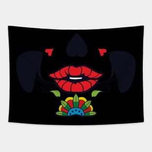 Dia De Los Muertos Sugar Skull Mask Julieta Tapestry