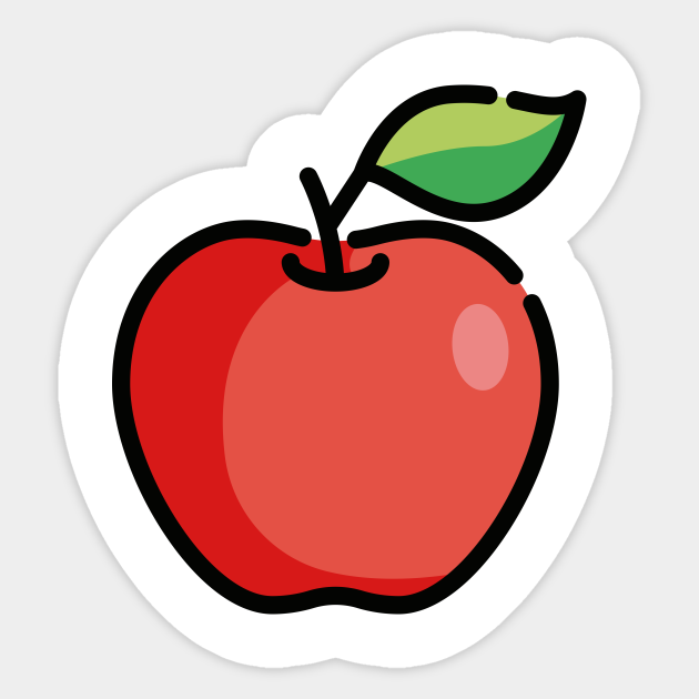 religie Ook account Red Apple Logo - Teacher Vegan Fitness - Sticker | TeePublic