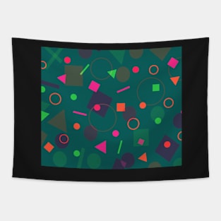 Colorful geometric shapes Pattern Tapestry