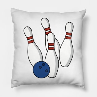 Bowling Ball and Pins Pillow