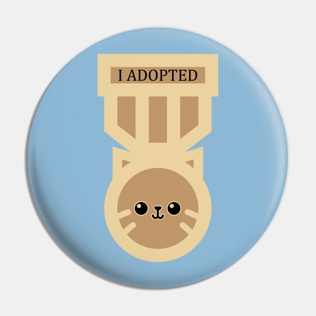 I Adopted Medal of Honor Pin by SlothgirlArt