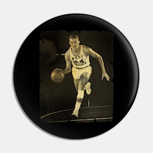 Jerry West - Vintage Design Of Basketball Pin