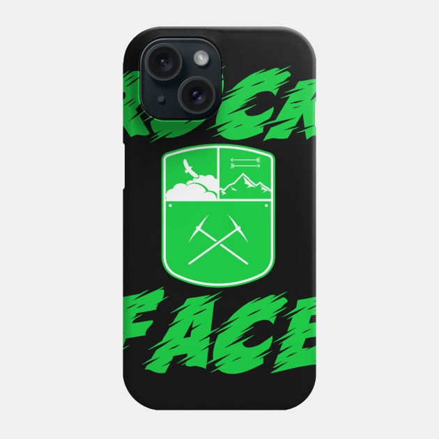 Rock Face, Snowboarding, Mountain Face, hiking sticker Phone Case by Style Conscious