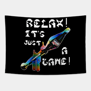 Relax It's Just A Game, v. White Text Tapestry