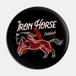 Iron Horse (black) Pin