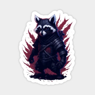 Ninja Raccoon Magnet