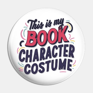 This Is My Book Character Costume Funny Book Halloween Pin