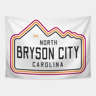 Visiting NC Mountain Cities Bryson, NC Neon Range Tapestry