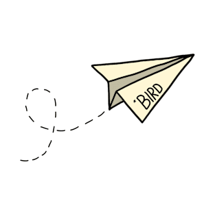 Bird Paper Plane (Travel Sticker) T-Shirt