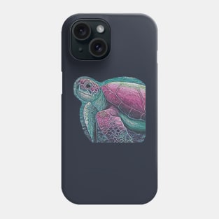 Sea turtle artwork Phone Case