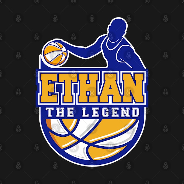 Ethan The Legend Basketball Custom Player Your Name by Baseball Your Name