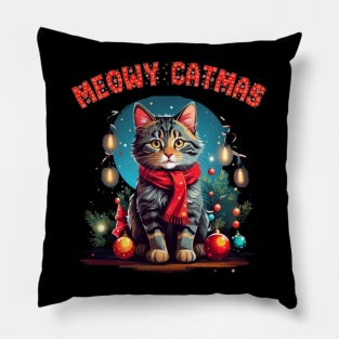 meowy catmas Pillow