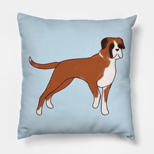 boxer dog illustration Pillow