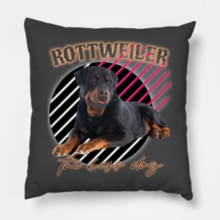 Rottweiler the boss dog Pillow