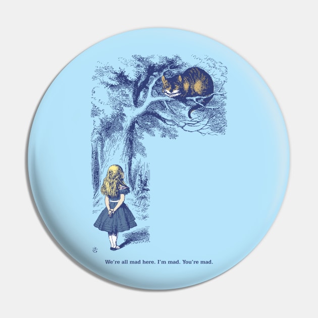 Alice and the Cheshire Cat Pin by SarahMurphy