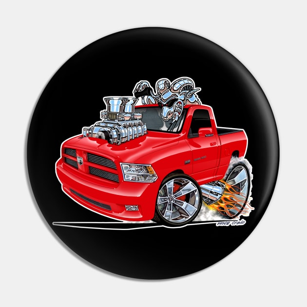 Dodge RAM Red Truck Pin by vincecrain