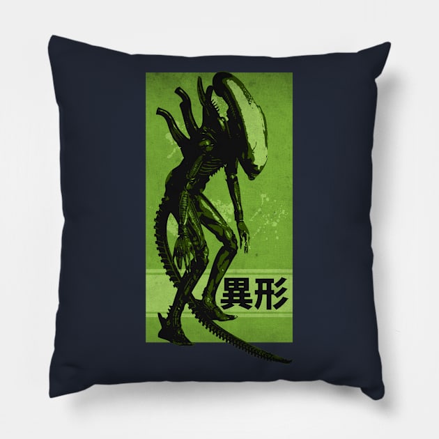 Xenomorph Old Magazine Pillow by CTShirts