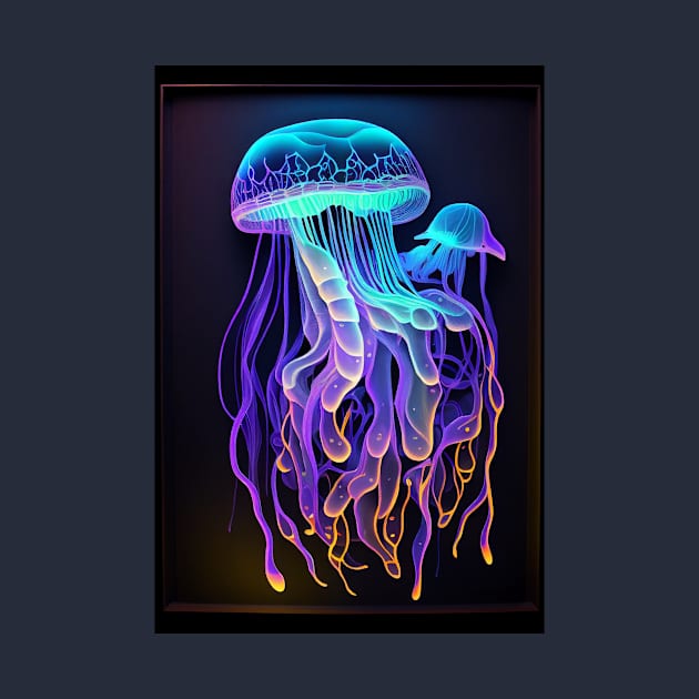 Stylish jellyfish with tentacles by simonebonato99@gmail.com