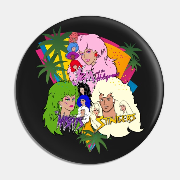 Jem Battle of the Bands 80s by BraePrint Pin by Braeprint