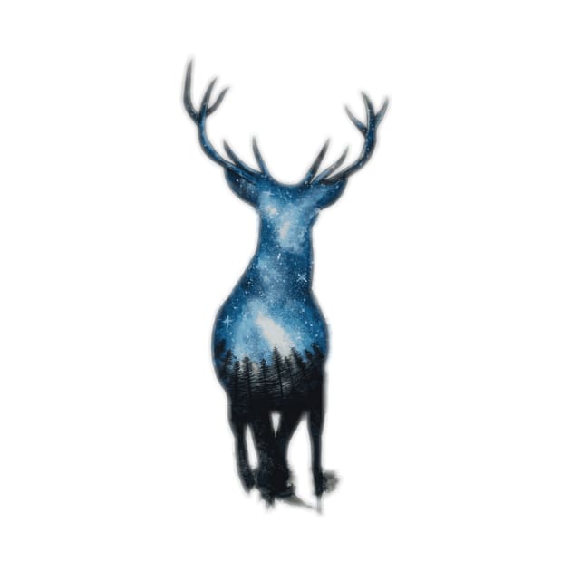 Galaxy stag vector by Prettielilpixie