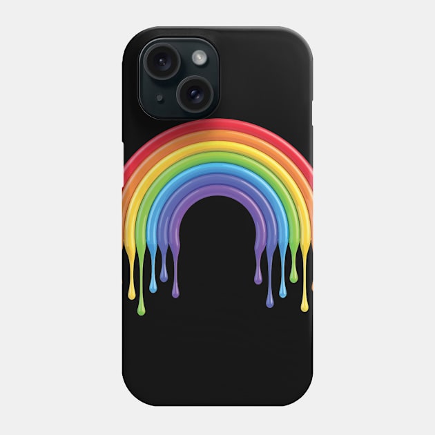 Rainbow rain melting dripping | LGBTQ Queer Gay pride Phone Case by Vane22april