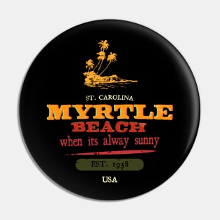 Myrtle Beach Retro Vibes South Carolina Pin