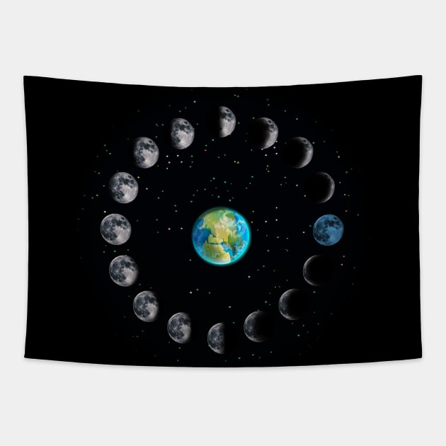 moon phases Tapestry by richhwalsh