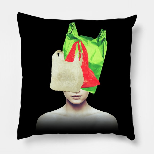 Plastic dreams Pillow by reesea