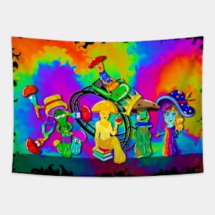 The Psychedelic Family, Rainbow magic mushrooms Tapestry