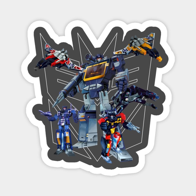 Masterpiece Soundwave and Cassettes Magnet by Draconis130