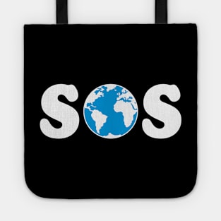 SOS – Earth Overshoot Day / Climate Change (White / 2C) Tote