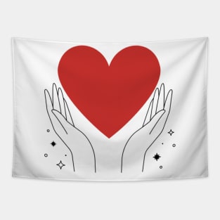 Red Heart design Tapestry