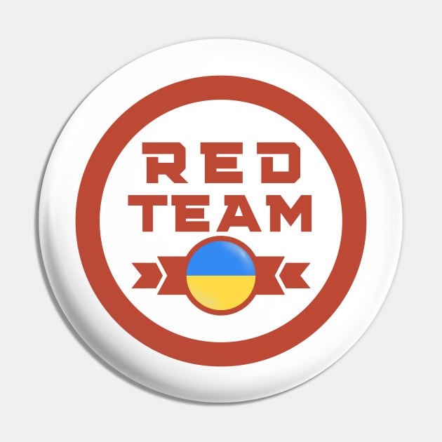 Cybersecurity Red Team Ukraine Gamification Badge CTF Pin by FSEstyle