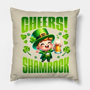 Cheers Shamrock Pillow