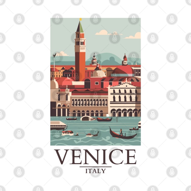 A Vintage Travel Art of Venice - Italy by goodoldvintage