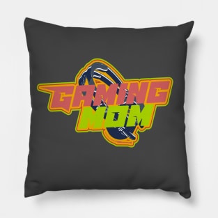 Gaming Mom funny logo badge headphones Pillow