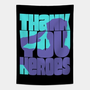 Thank You Heroes Saluting Military Tapestry